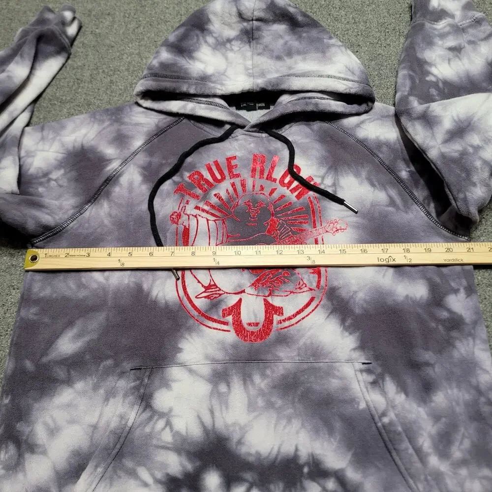 True Religion Hoodie Mens Small Tie Dye Sweatshirt Sweater Buddha Streetwear